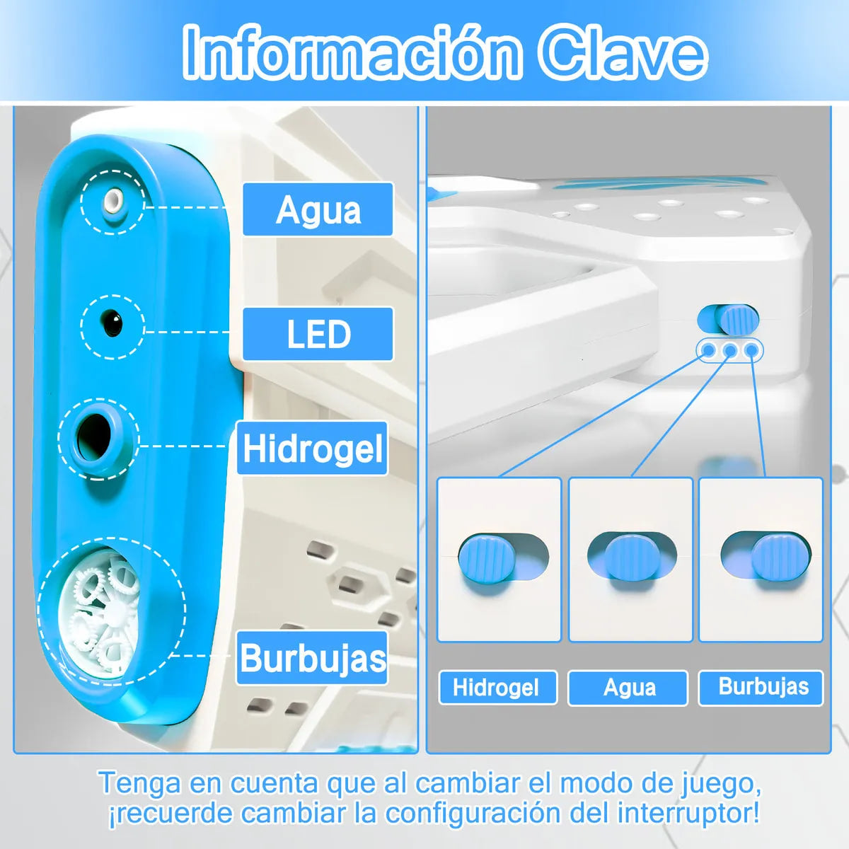 JUGUETE DE HIDROGEL Y AGUA CON BURBUJAS 3 EN 1
