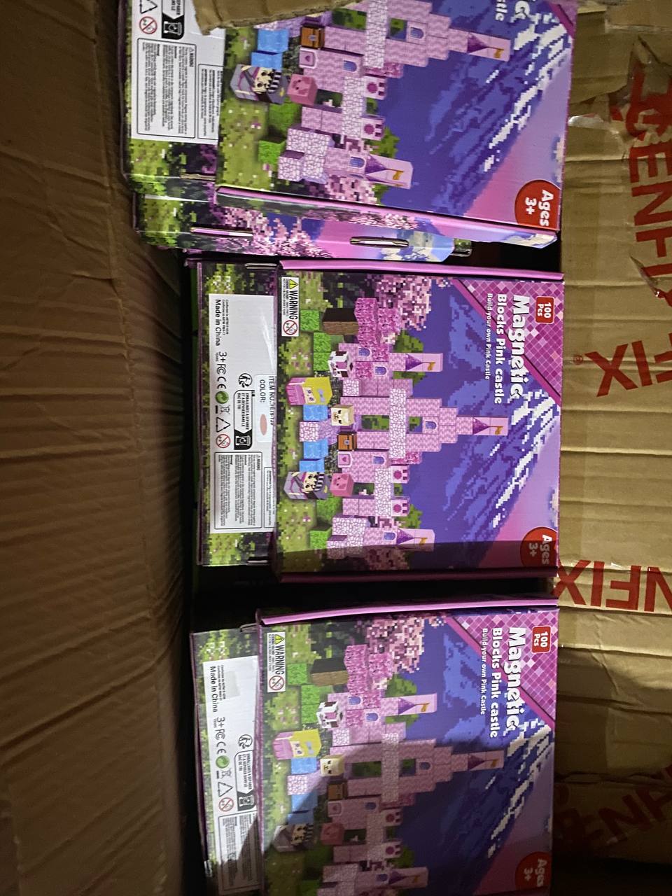Bloques Magnéticos Minecraft Castillo y Princesas 100pcs